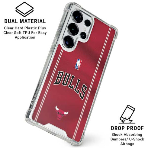 NBA Chicago Bulls Jersey Galaxy S25 Ultra Clear Case